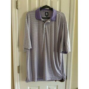 FootJoy Purple & White Striped Golf Polo